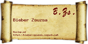 Bieber Zsuzsa névjegykártya