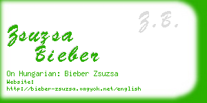 zsuzsa bieber business card